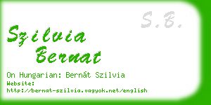 szilvia bernat business card